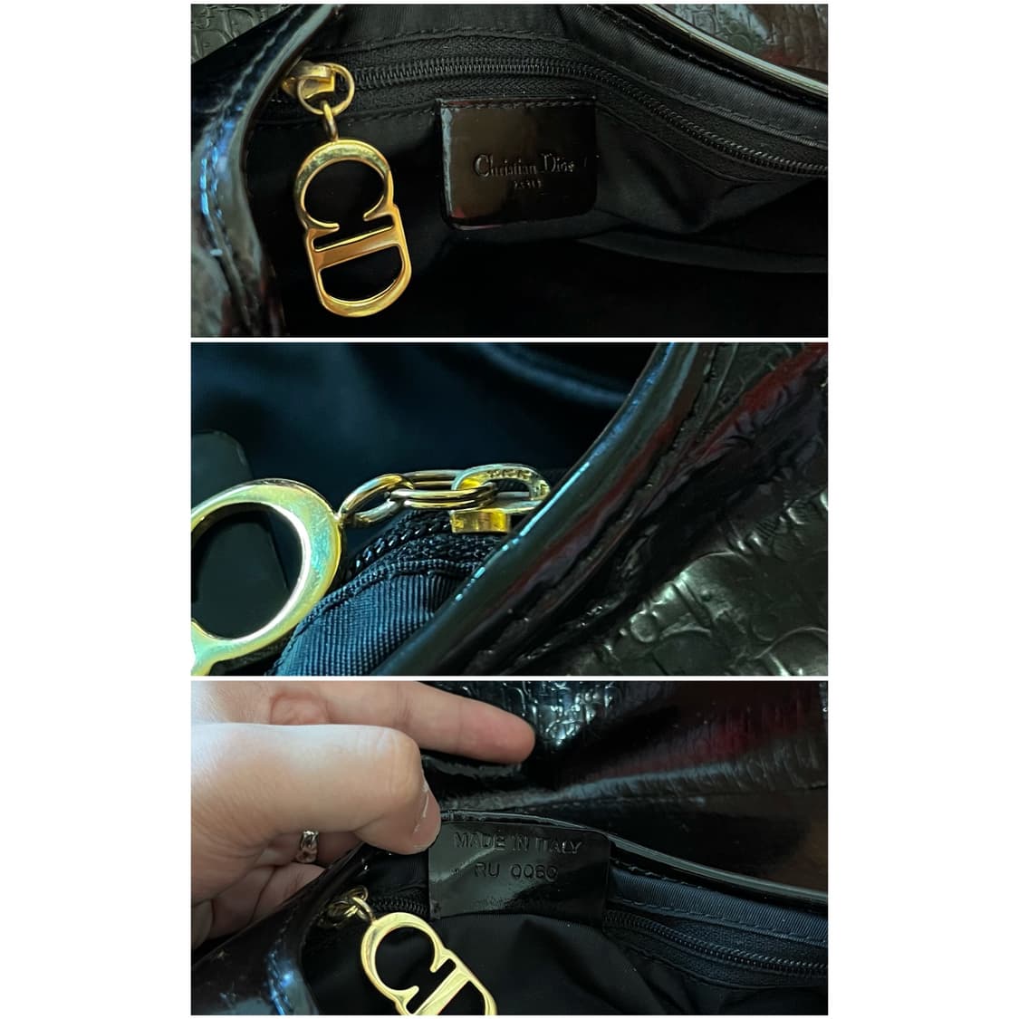 1990s DIOR Embossed Stingray Saddle Bag 상품이미지9