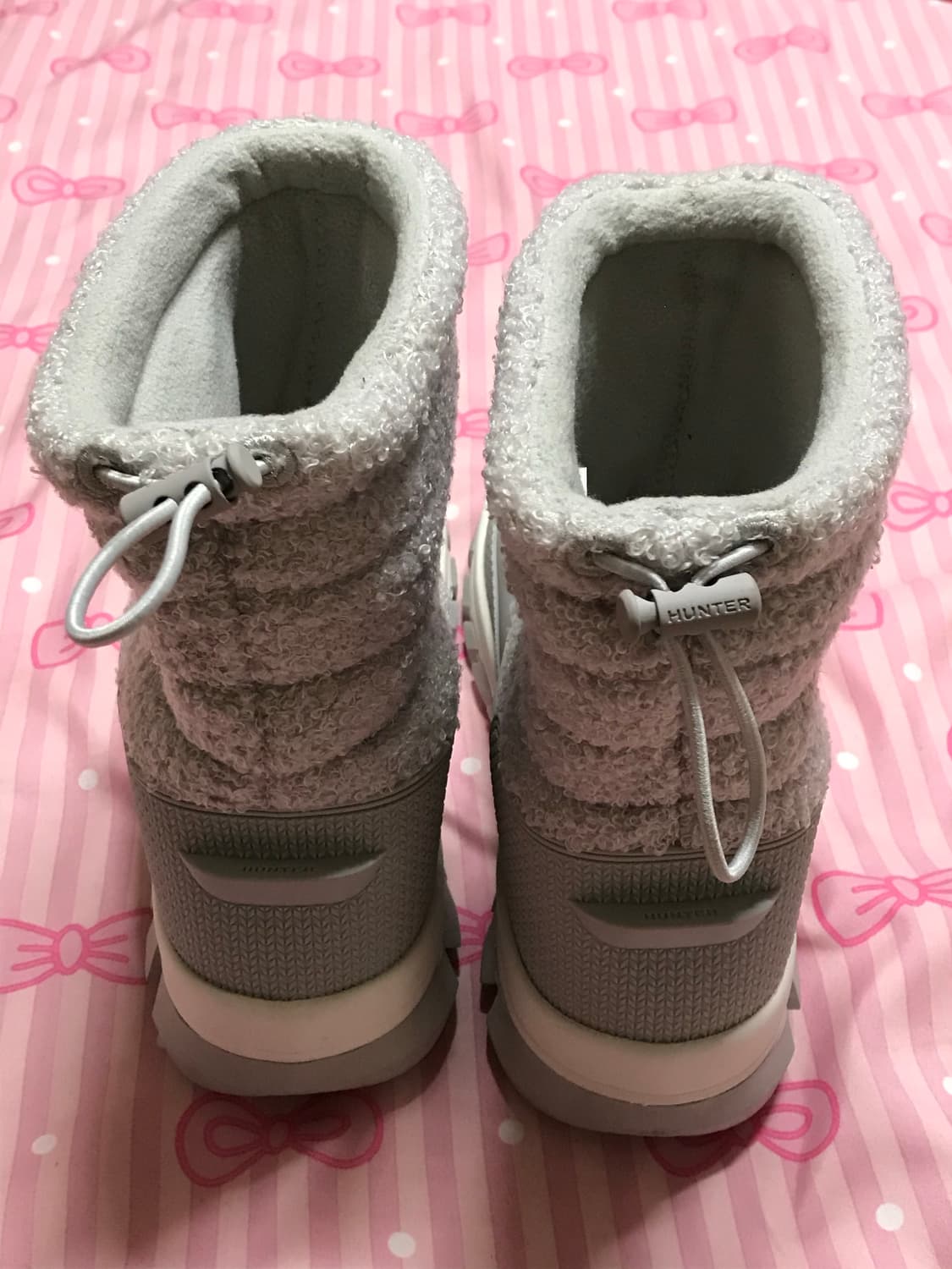 헌터 연하늘그레이 털 부츠 상품이미지3