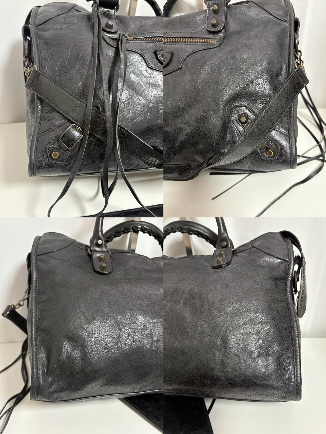 발렌시아가 시티 모터백 블랙 미디움 상품이미지10