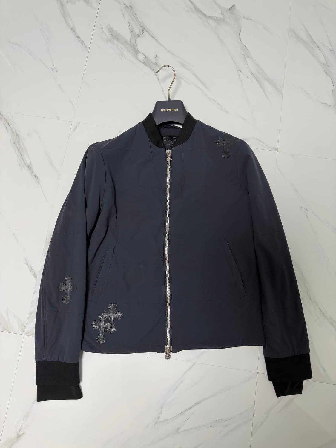 크롬하츠 레더패치 라지대거 캐시미어 워크독 자켓 M 상품이미지1