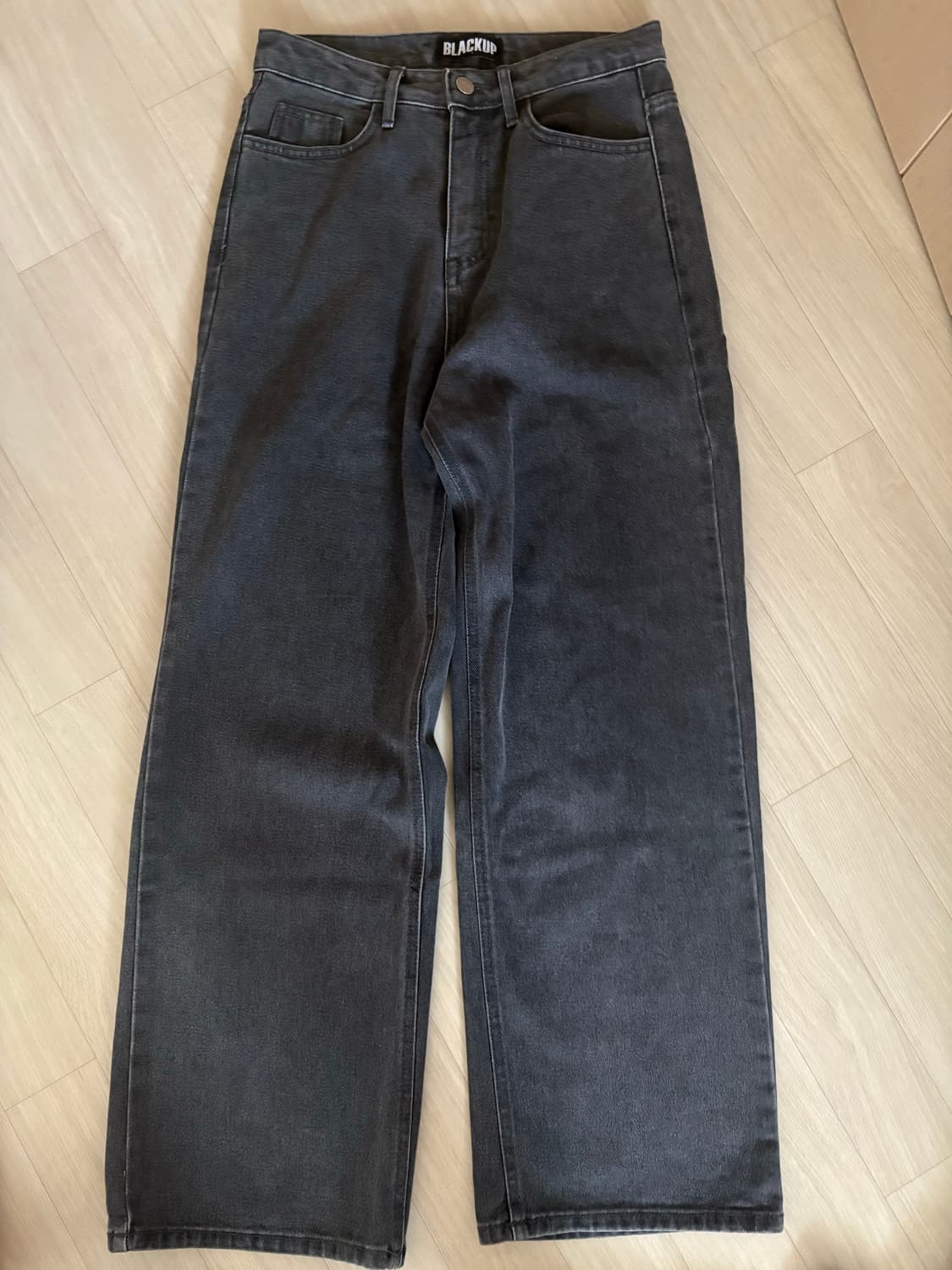 블랙업 흑청 와이드 데님 상품이미지1