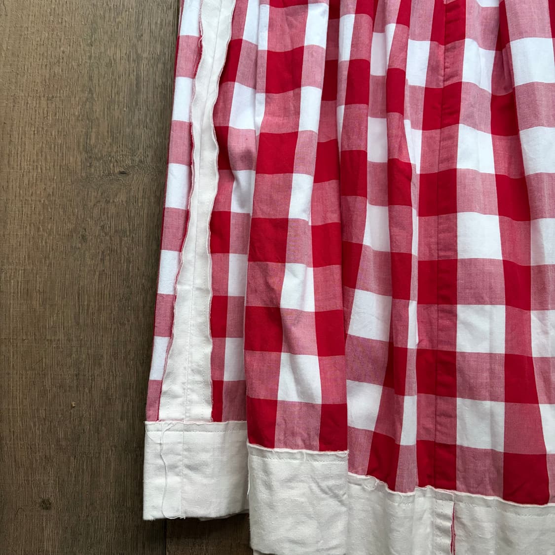 Gingham Check Distressed Pleats Skirt 상품이미지5