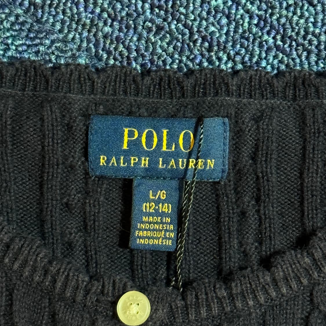 폴로 랄프로렌 네이비 꽈배기 니트 가디건 상품이미지3