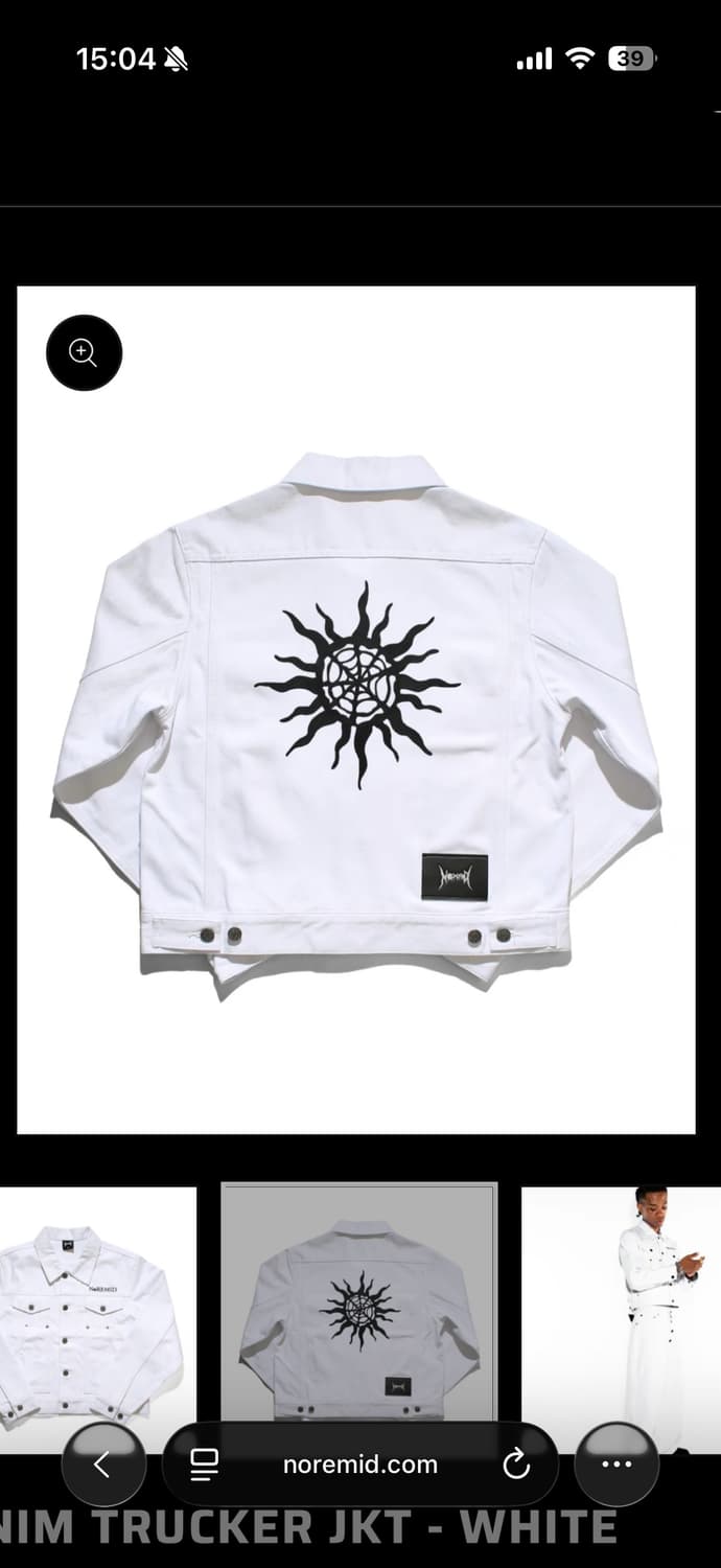 NOREMID DENIM TRUCKER JKT - WHITE (S) 상품이미지2