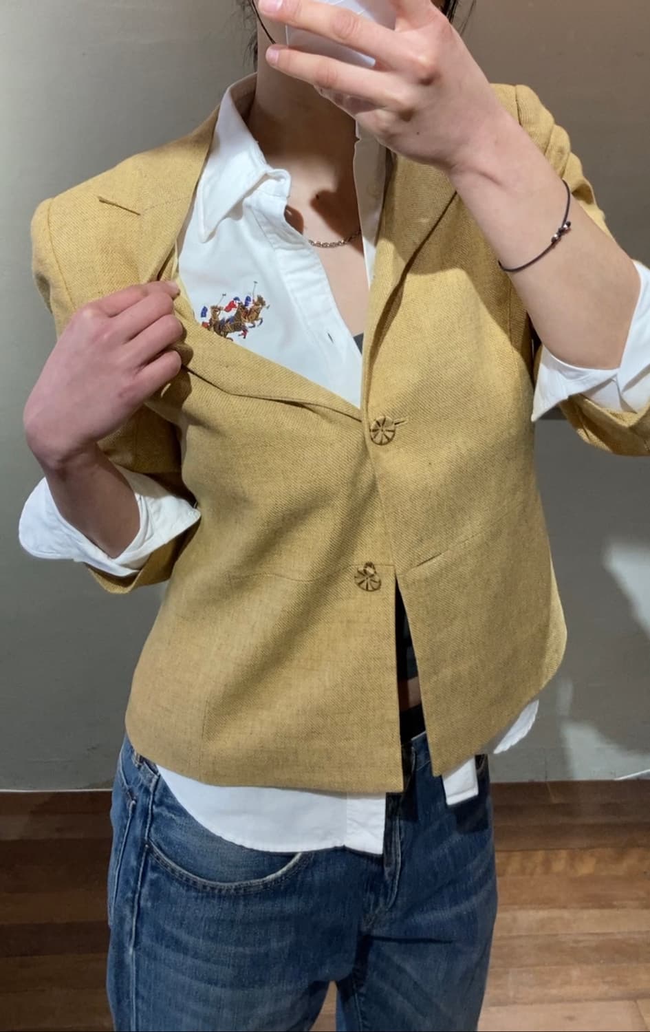 폴로 슬림 옥스포드 화이트셔츠  상품이미지1