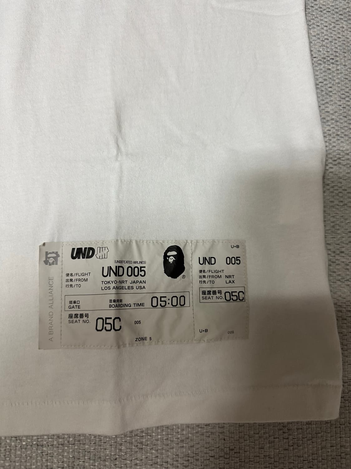 [XL/상태최상] 베이프 x 언디핏(BAPE x UNDFTD) 콜라보 T 상품이미지3