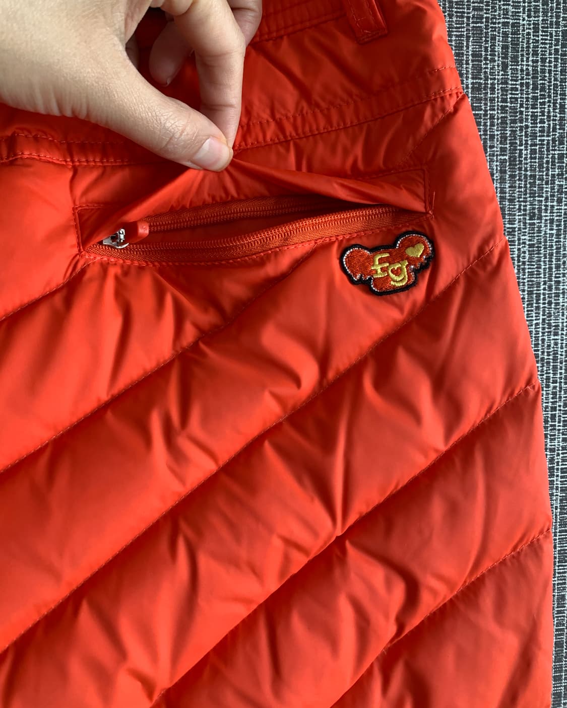 팬텀 FANTOM 비비드 오렌지 패딩 골프 팬츠 스키 바지 여행 28인치 상품이미지5