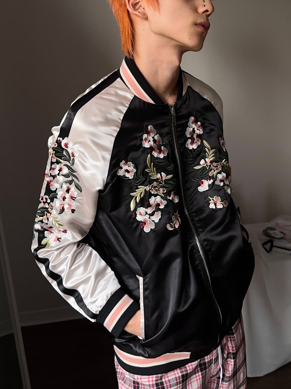 Stradivarius 리버서블 사쿠라 스카쟌 상품이미지2