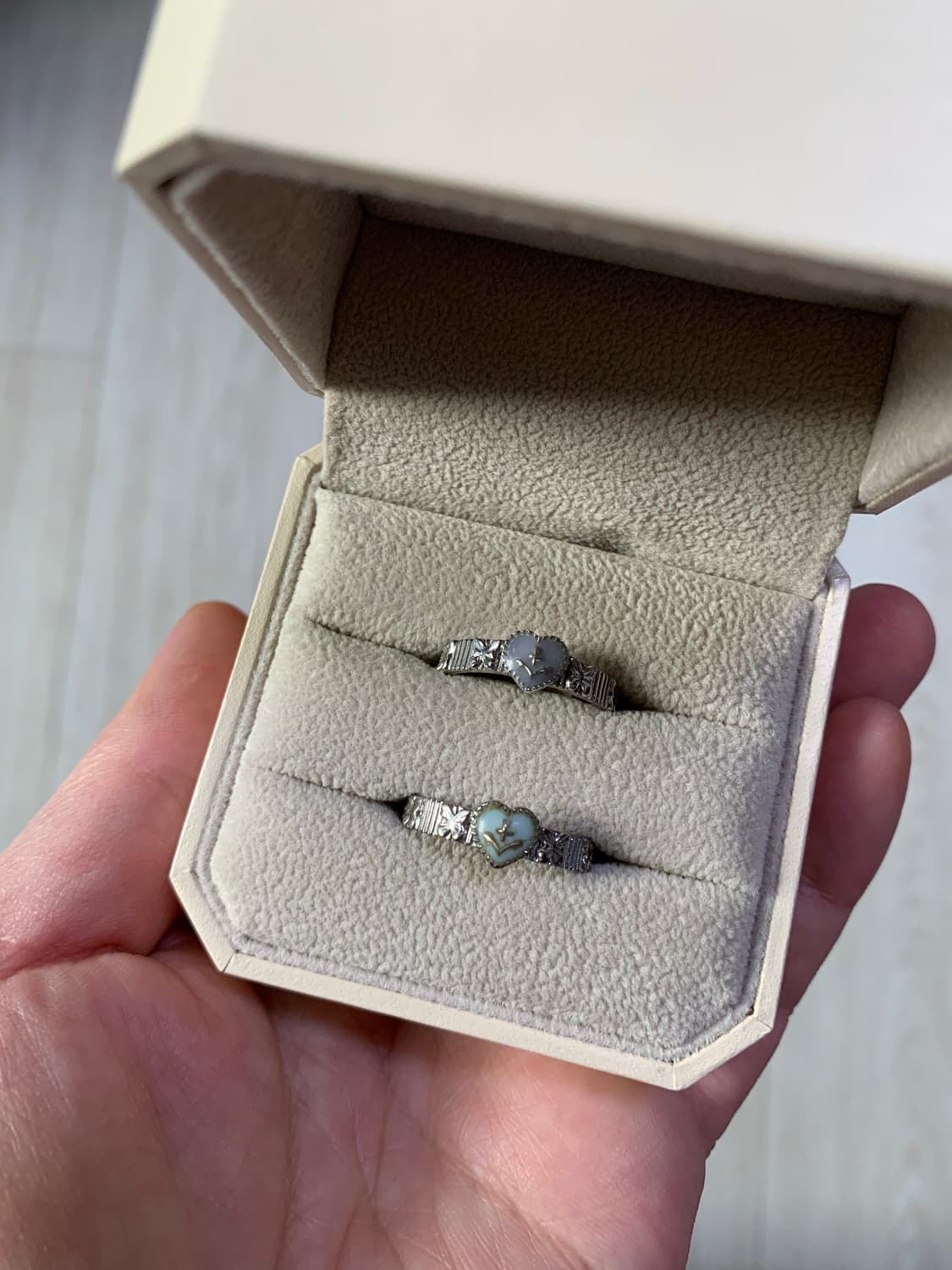 실버925 반지 한 쌍 일괄 상품이미지2