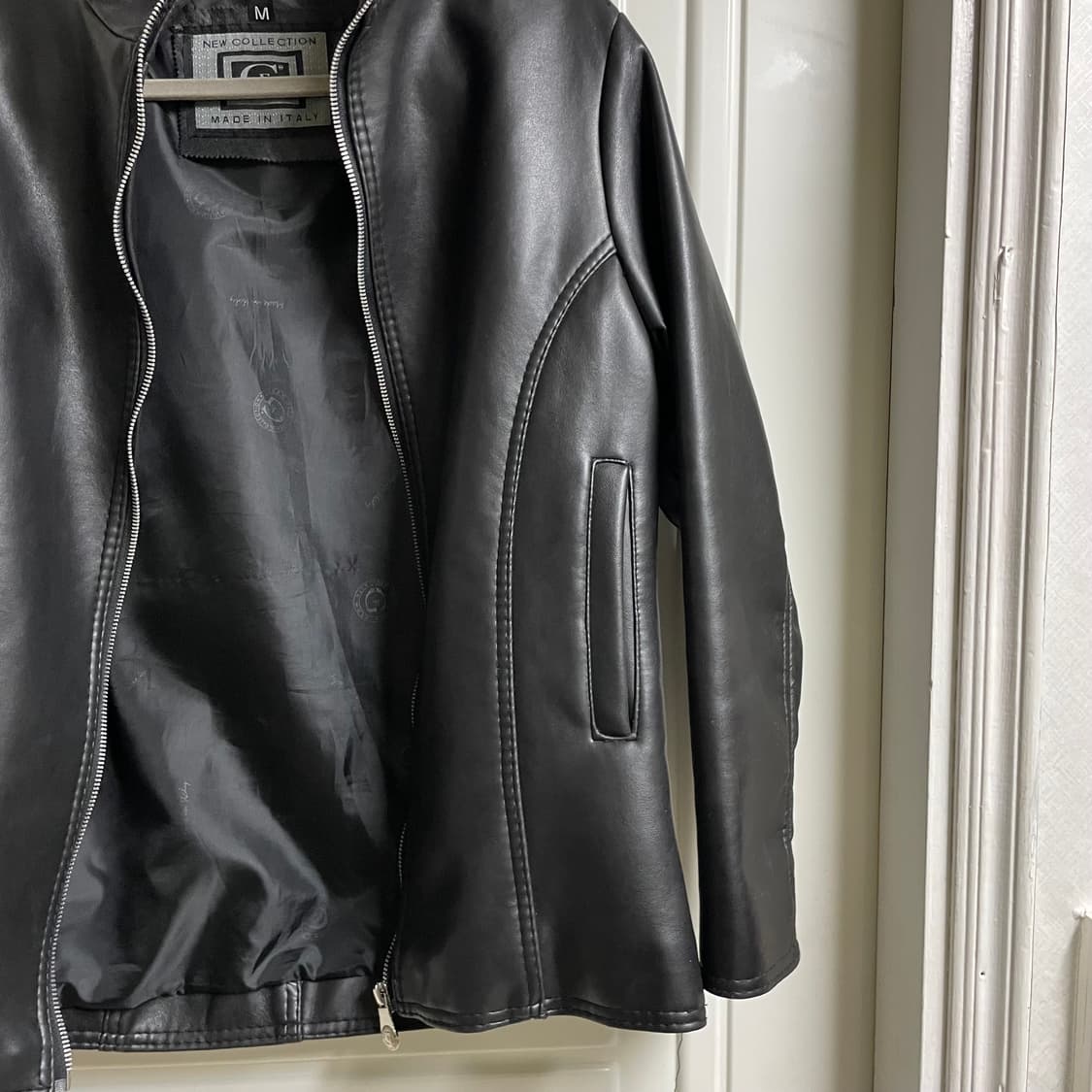 G New Collection 이탈리아 블랙 레더 자켓 상품이미지6