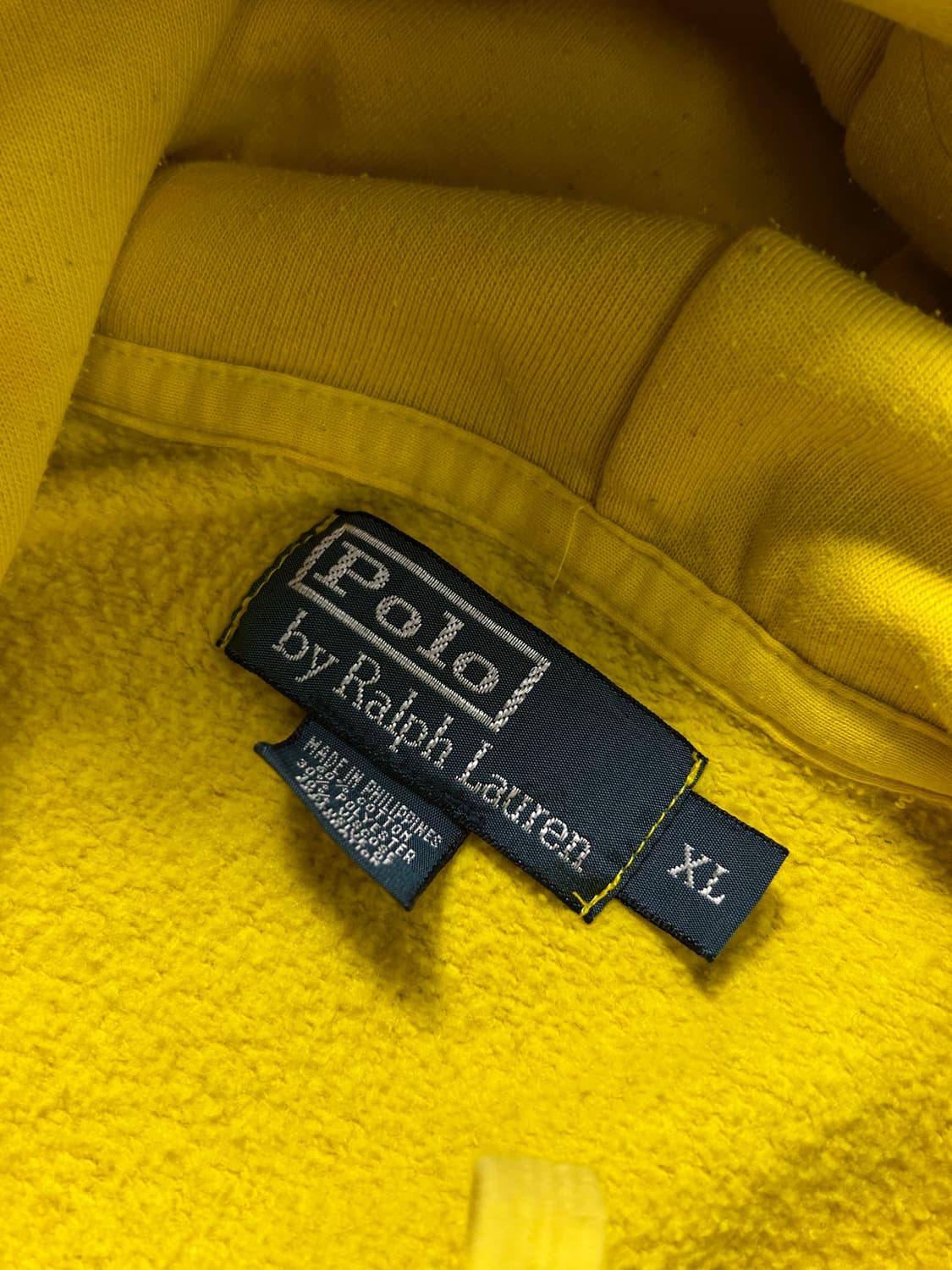 폴로 랄프로렌 빅포니 옐로우 후드티 XL  상품이미지8