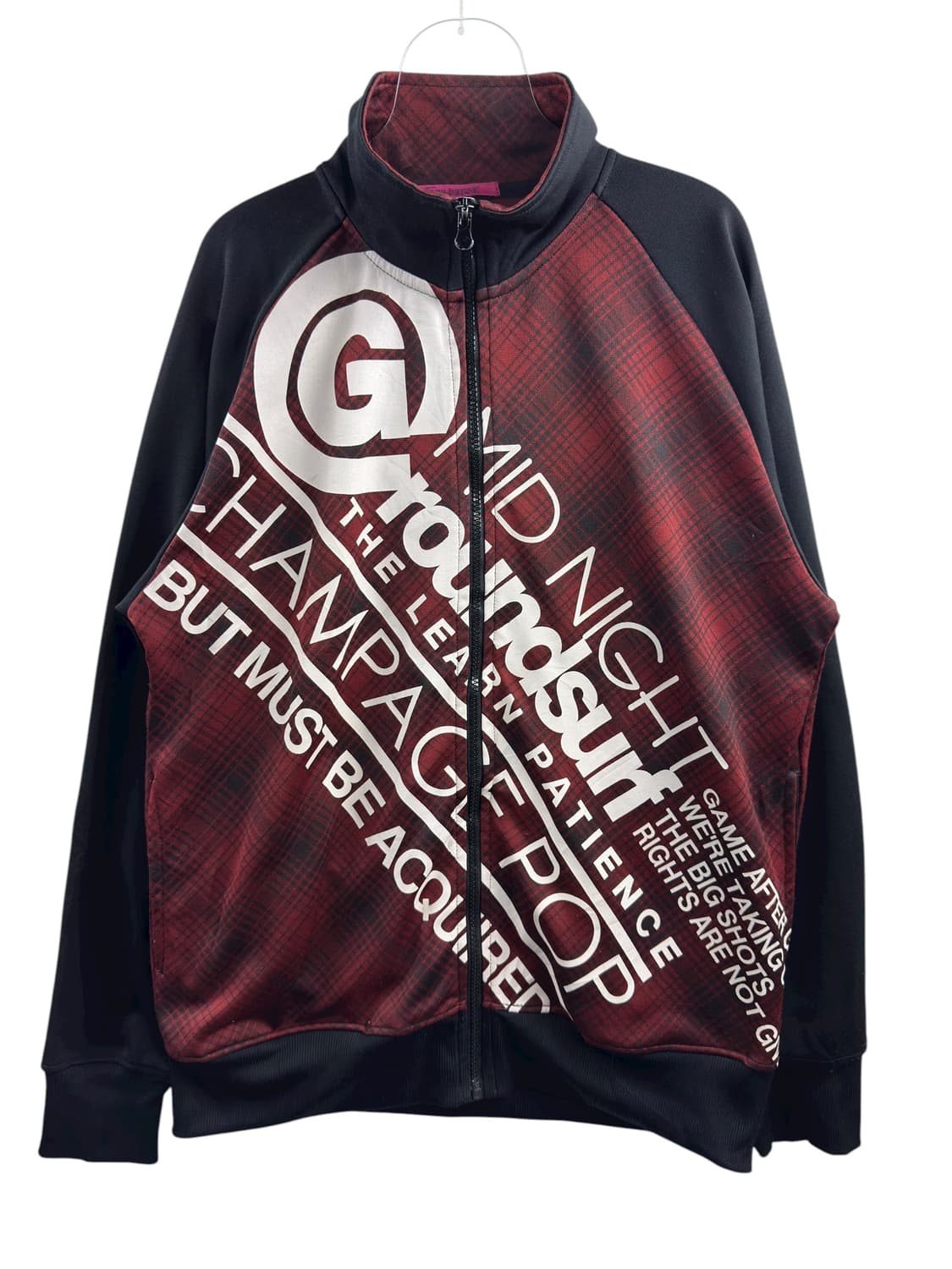 JPN Y2K 체크 레터링 프린팅 져지1233 상품이미지1