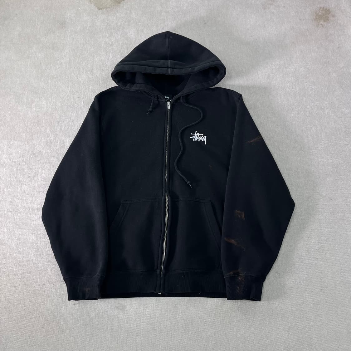 95 스투시 베이직 로고 후드집업 상품이미지2