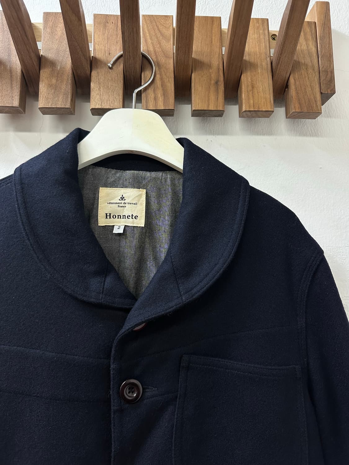 Honnete 양모울 실크 블랜드 코트자켓 (Made in Poland) 상품이미지2