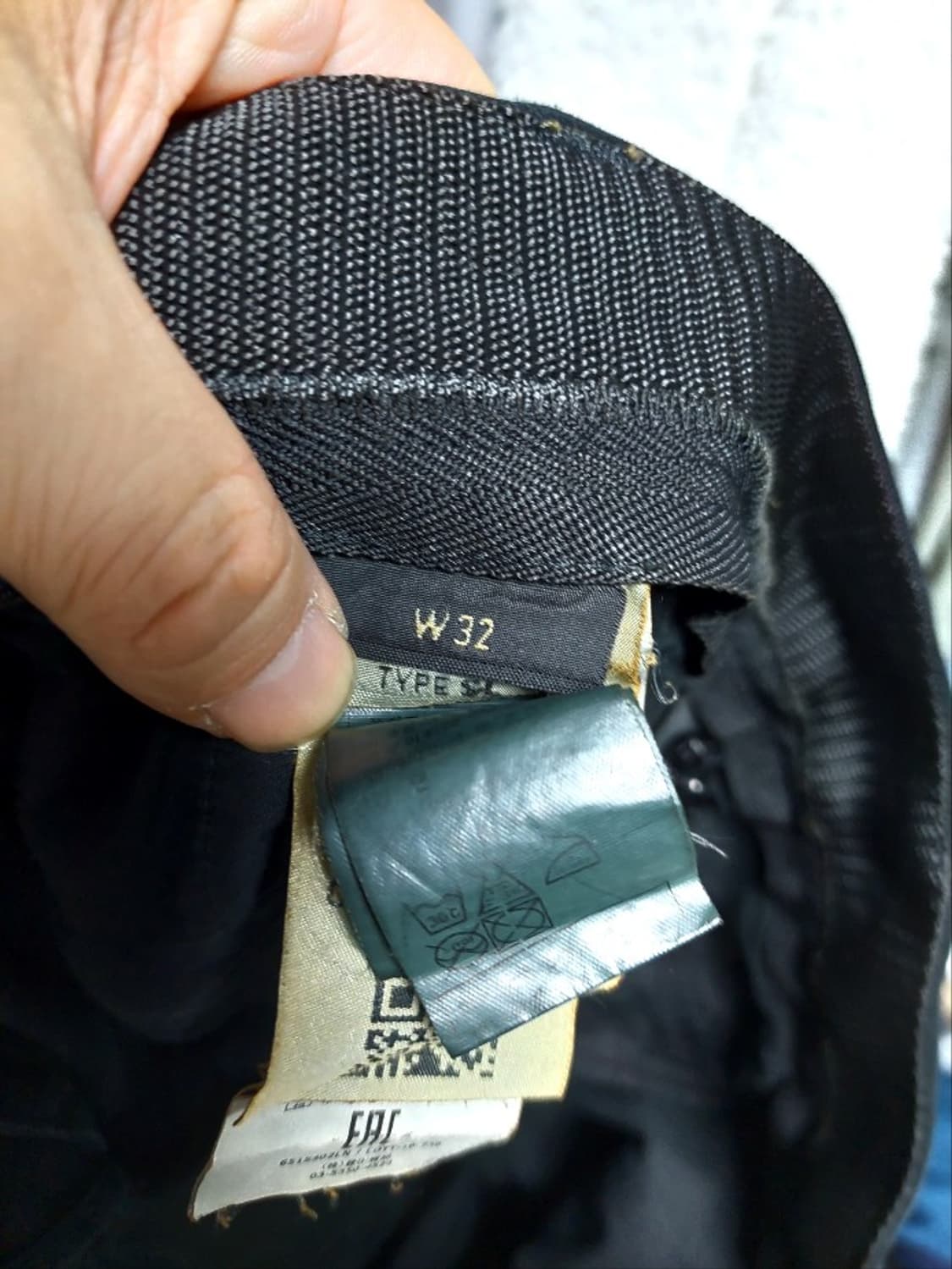 스톤아일랜드 블랙 남성 면바지 w32 백화점판 상품이미지6