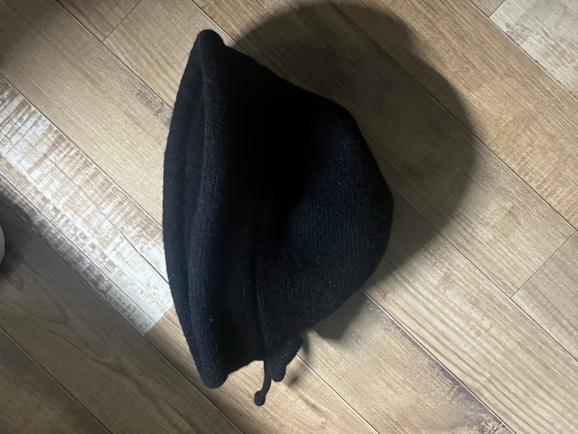 빈티지 검정 리본 울 버킷햇 모자 상품이미지3