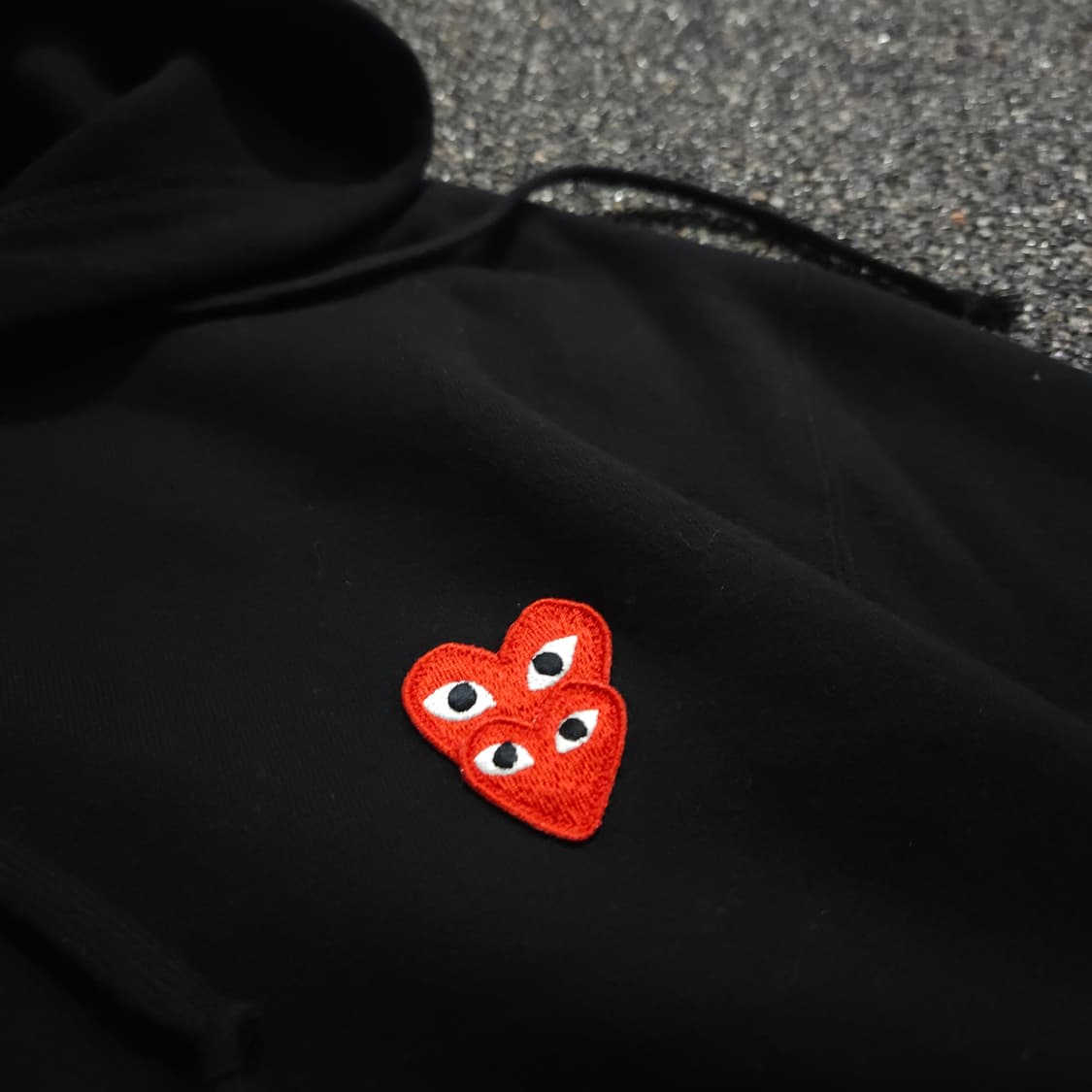 꼼데가르송 더블 하트 와펜 백화점판 후드 집업 (XL) 상품이미지3