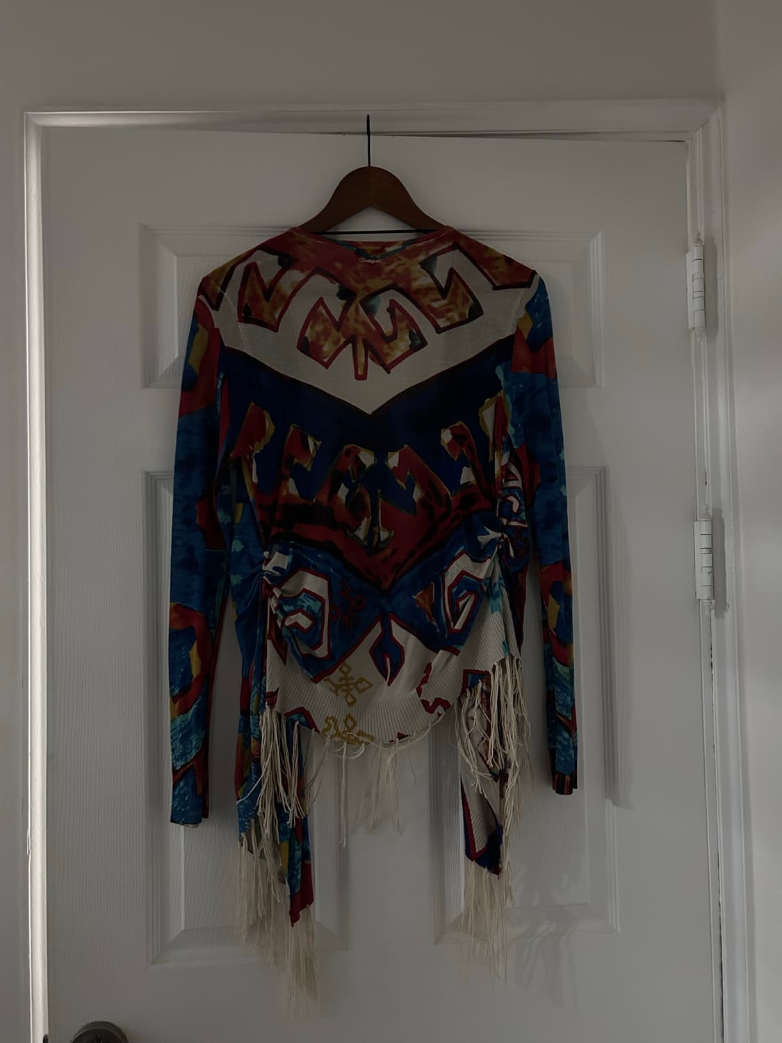 Desigual 프린지 프린트 태슬 가디건 M size 상품이미지1