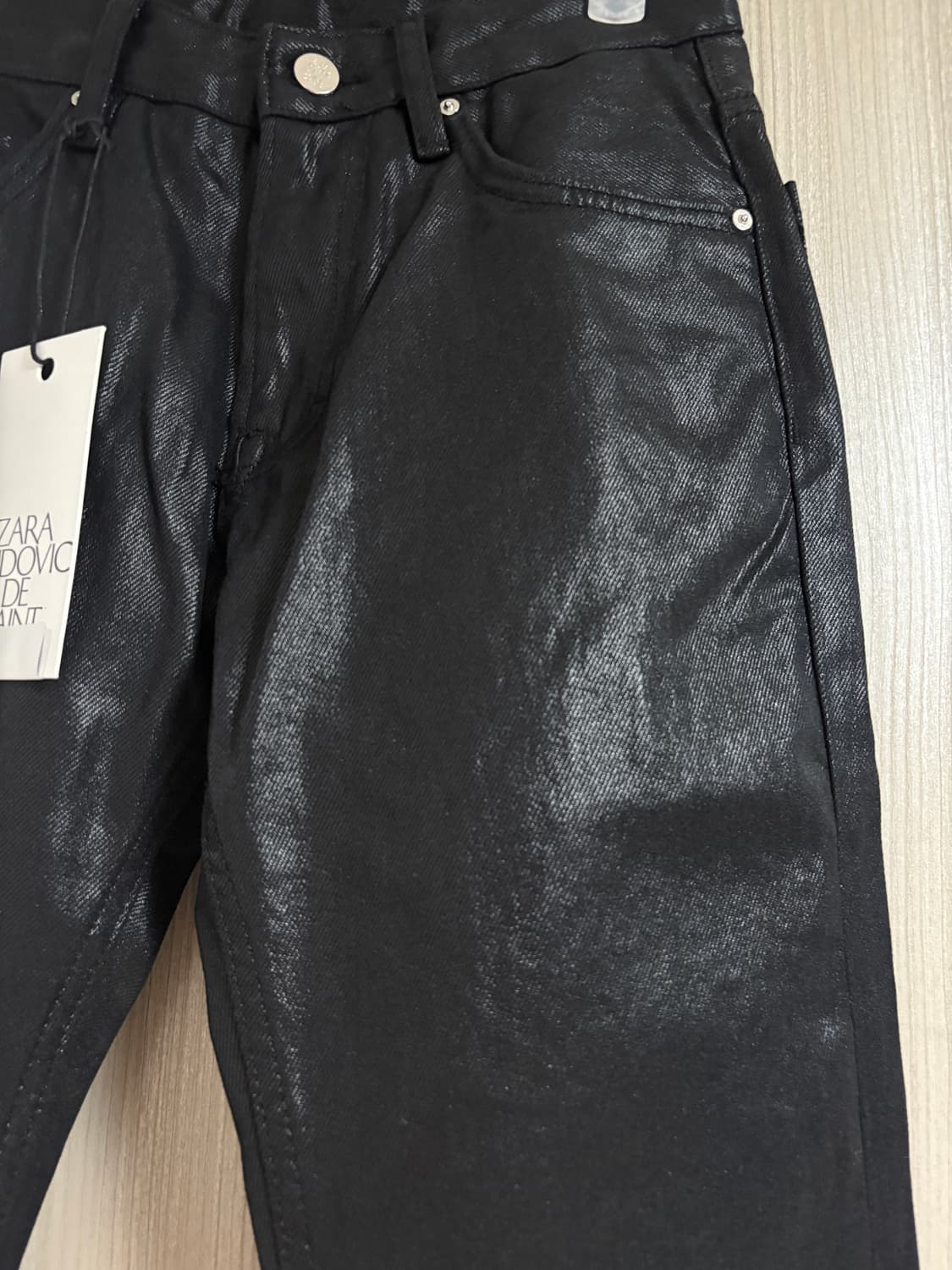 ZARA X LUDOVIC DE SAINT SERNIN 블랙 왁스 코팅진 상품이미지2