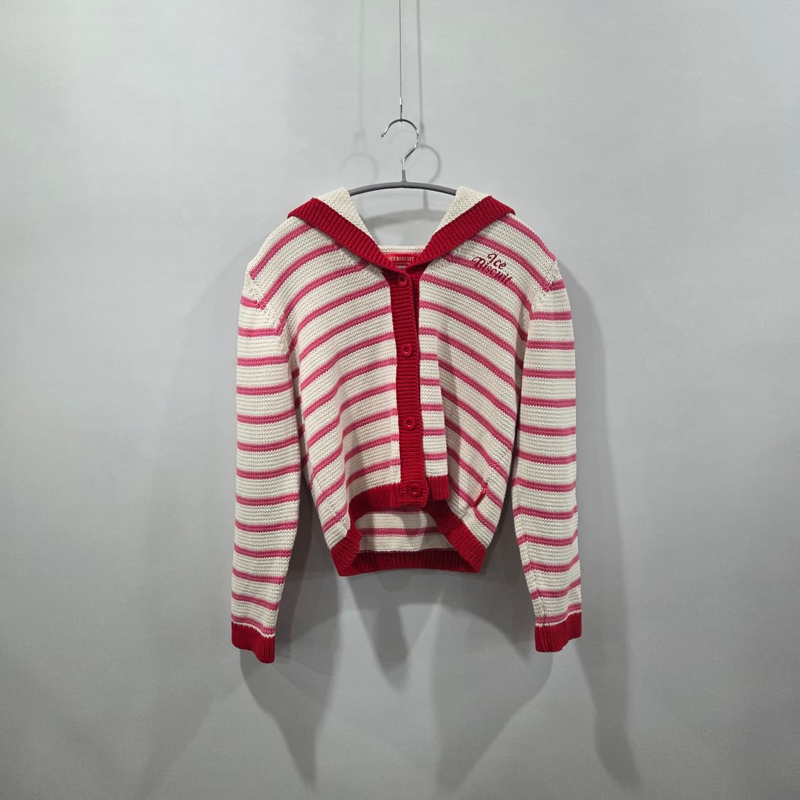 아이스비스킷 스트라이프 니트 가디건 155 상품이미지1