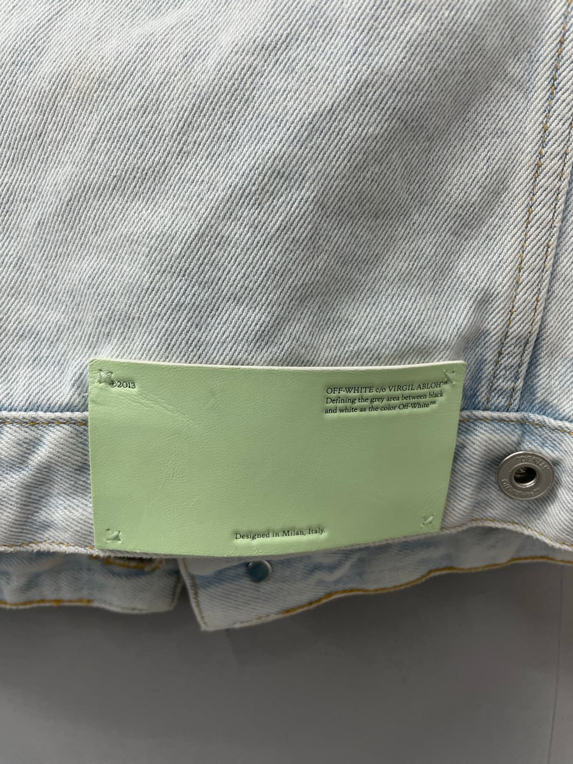 오프화이트 백 디아그 프린팅 데님 자켓 H1084 상품이미지4