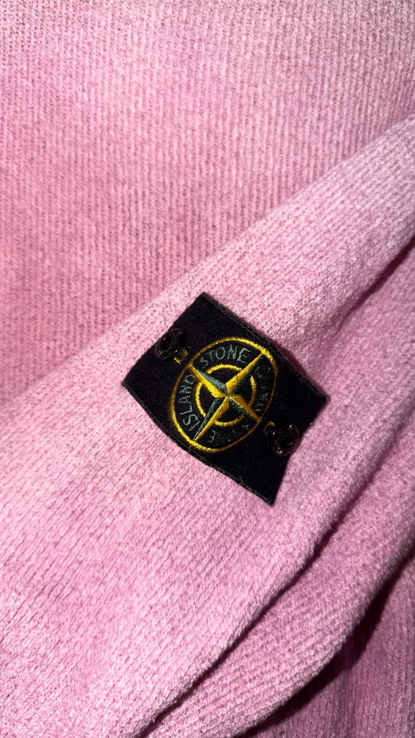 스톤아일랜드 와펜 워싱 코튼 니트 스웨터 핸드스프레이타이다이핑크스웻티셔츠 상품이미지5