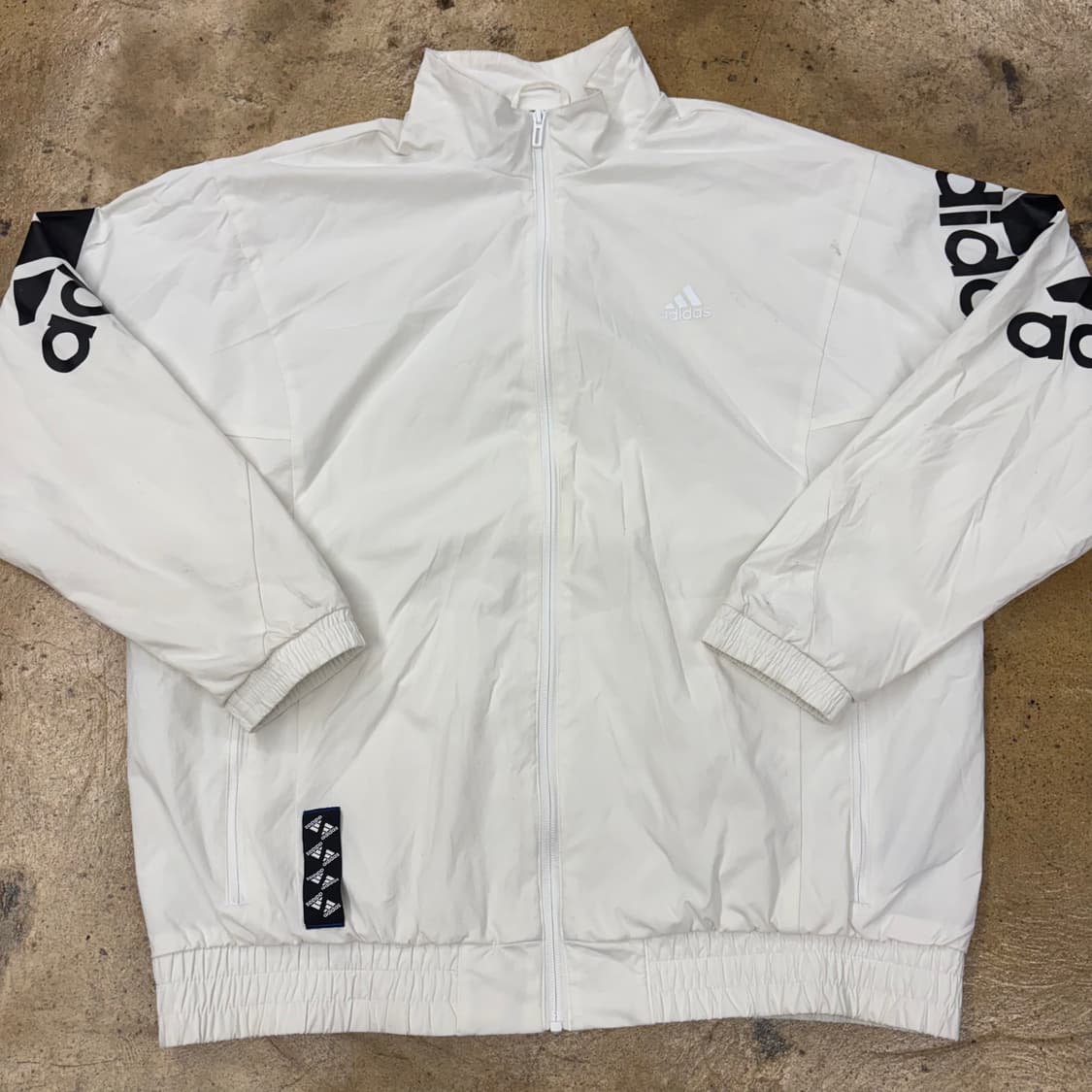 [정품/2xl,110] 아디다스 화이트 바람막이 자켓 b17 상품이미지2
