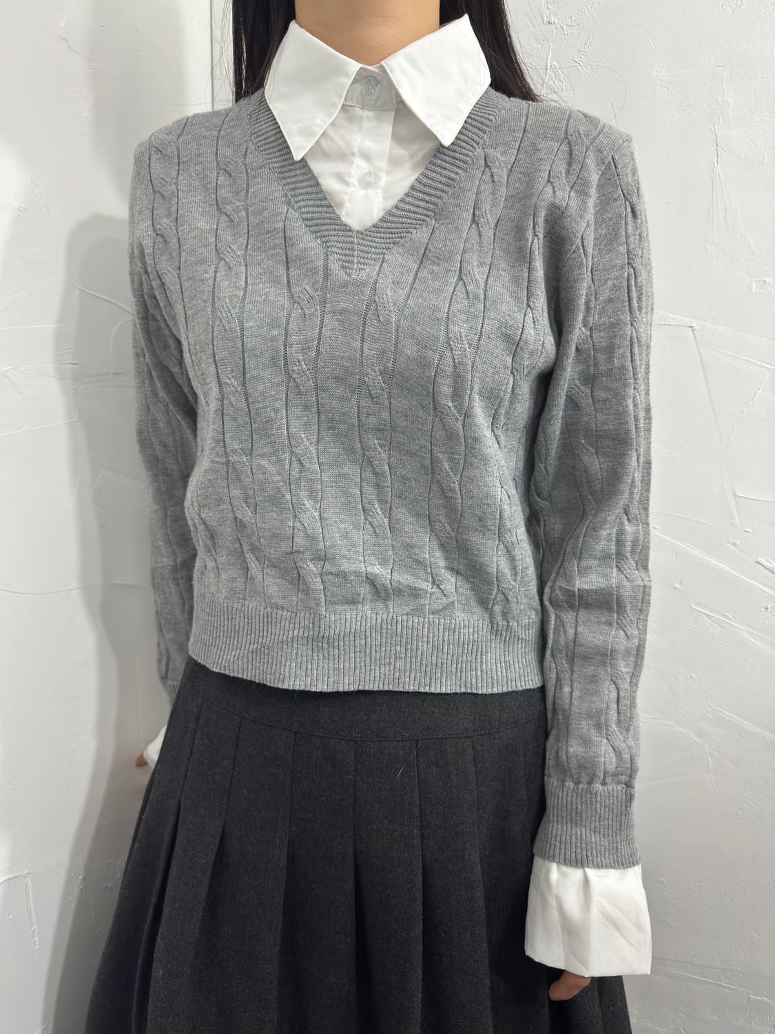 shirt layered knit 상품이미지3