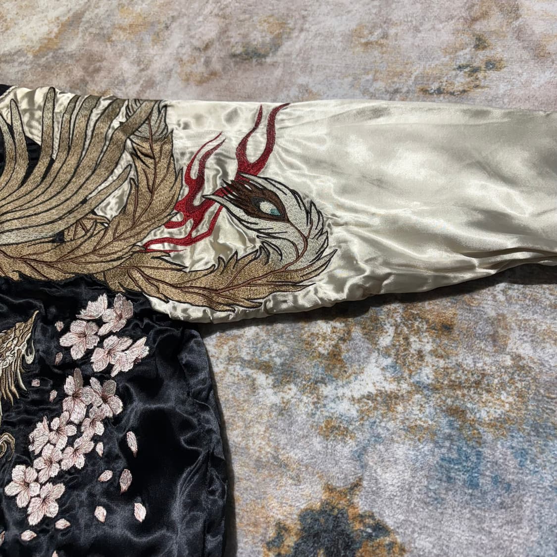 카라쿠리 타마시 봉황 리버서블 스카쟌 자켓 상품이미지5