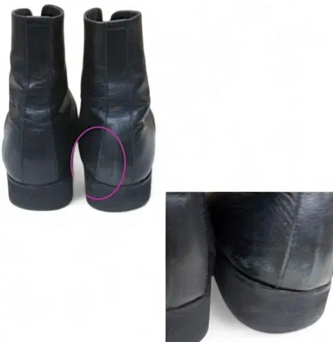 요지 야마모토 느와르 가죽 부츠 상품이미지5