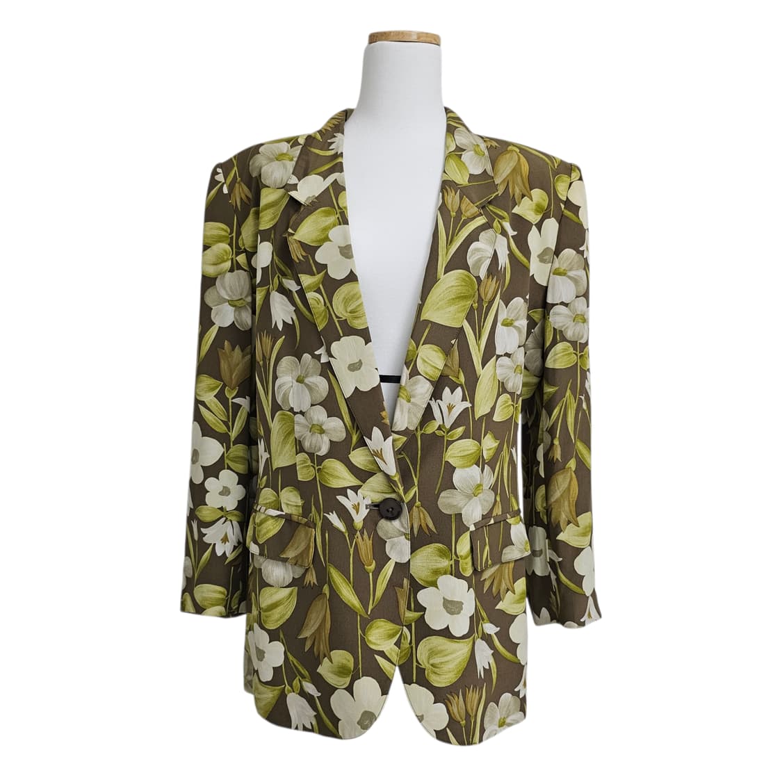 일본빈티지) 실크 100% 꽃 패턴 자켓 상품이미지5