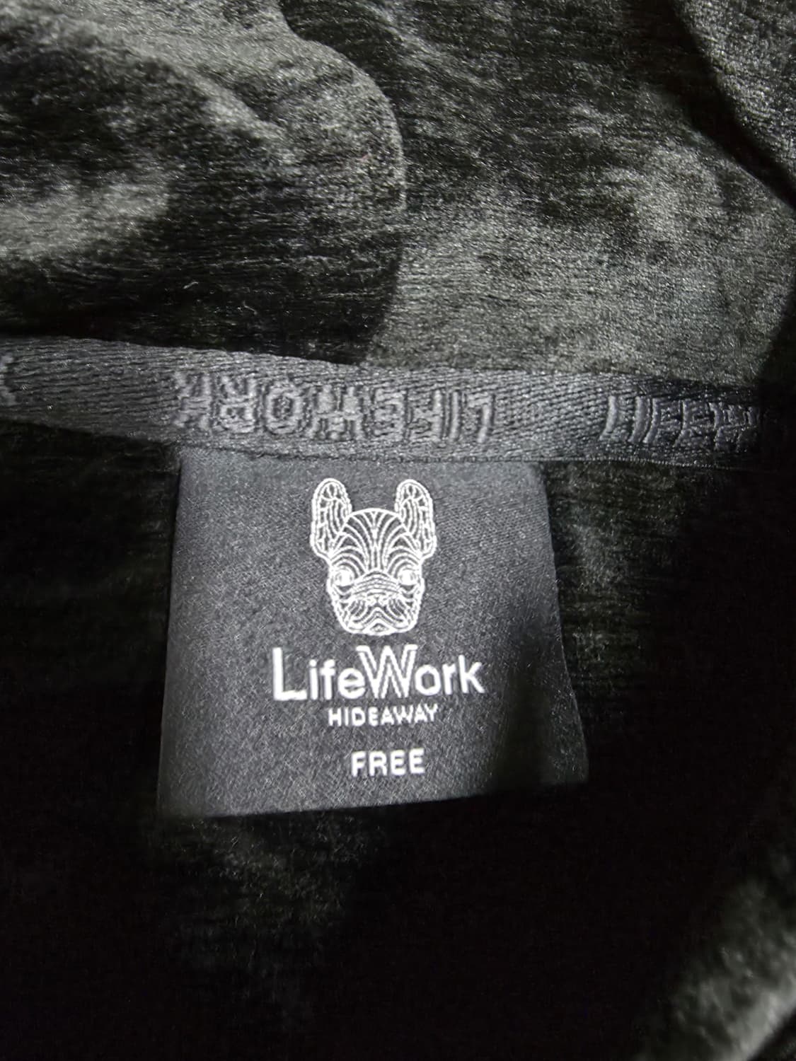 라이프워크 셔닐 벨벳 스트링후드집업 상품이미지4