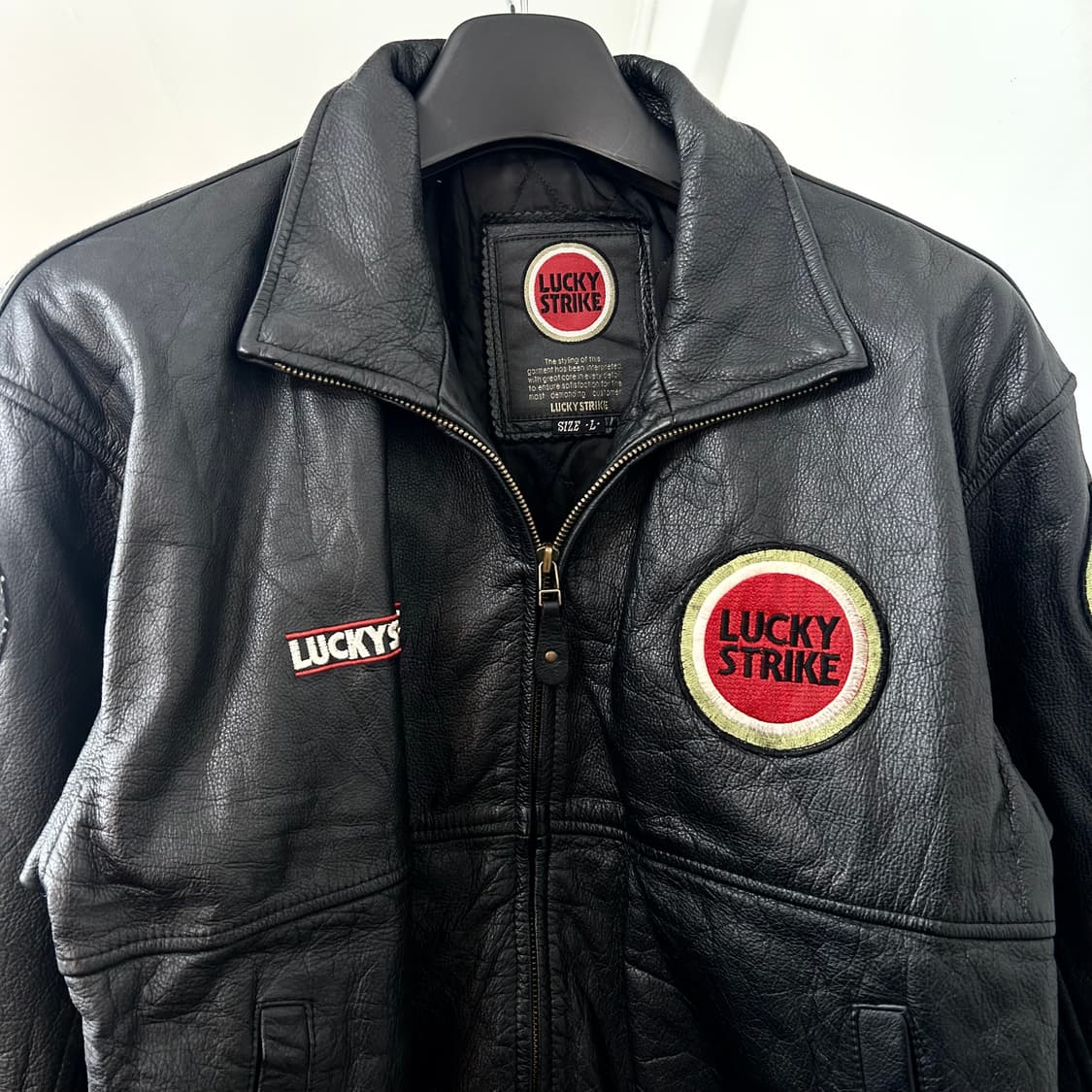 Lucky Strike 소가죽 봄버 자켓 상품이미지7