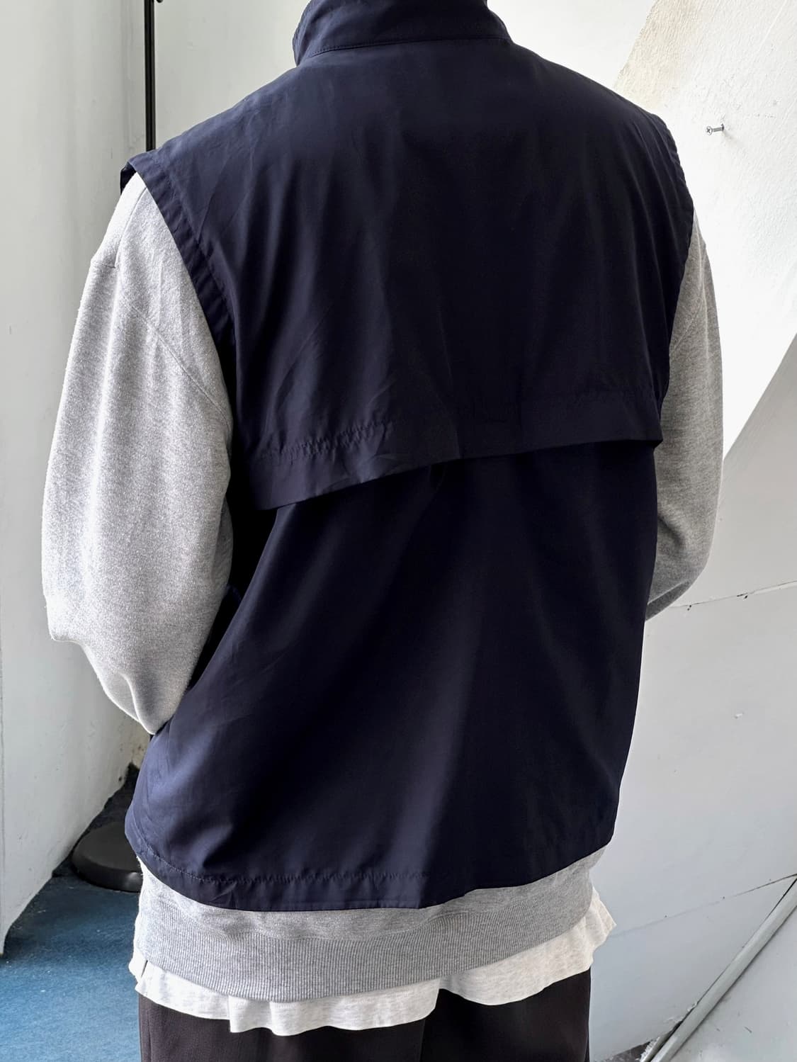 High count poly design vest 상품이미지7