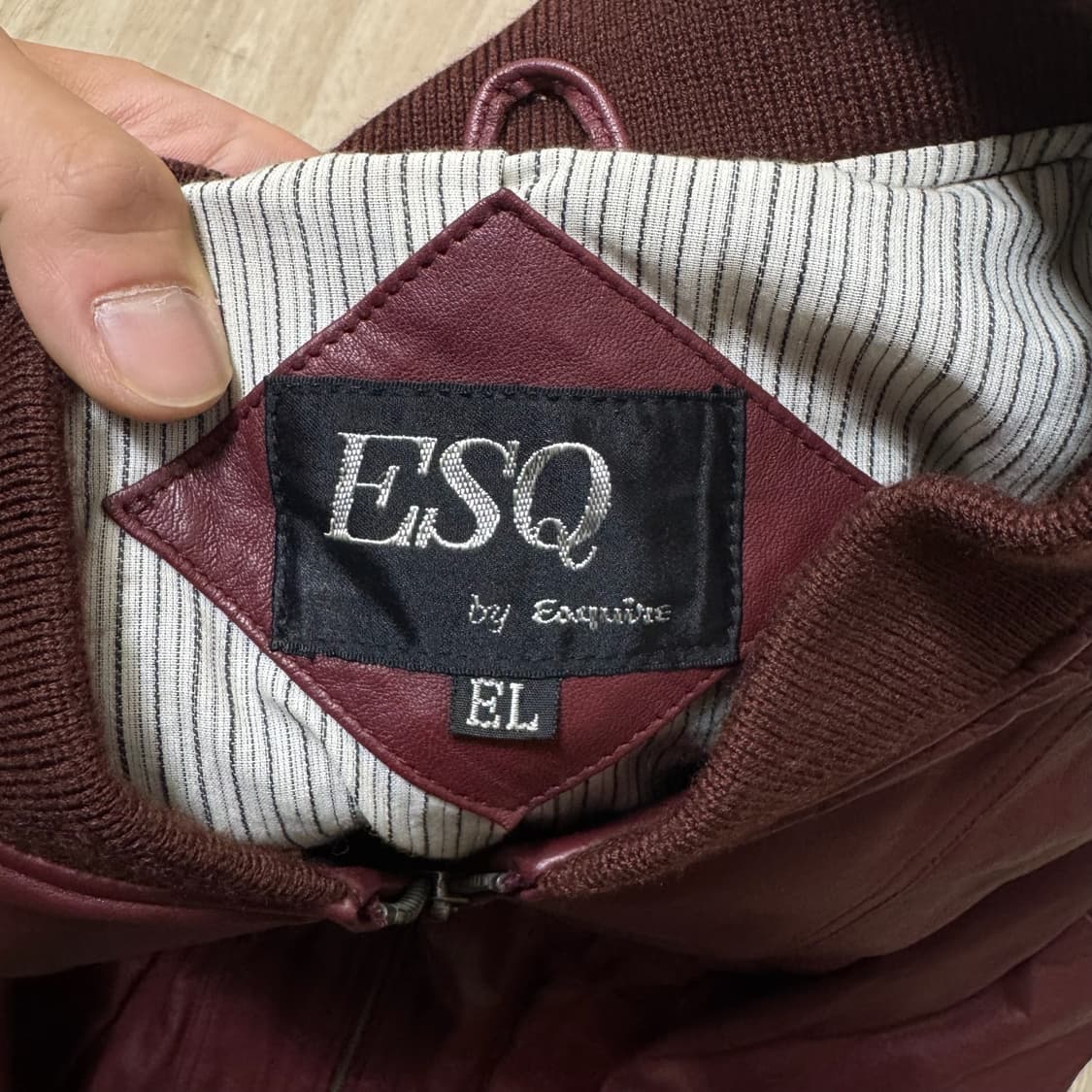ESQ 남성 클래식 봄버 양가죽자켓 L/100  상품이미지4
