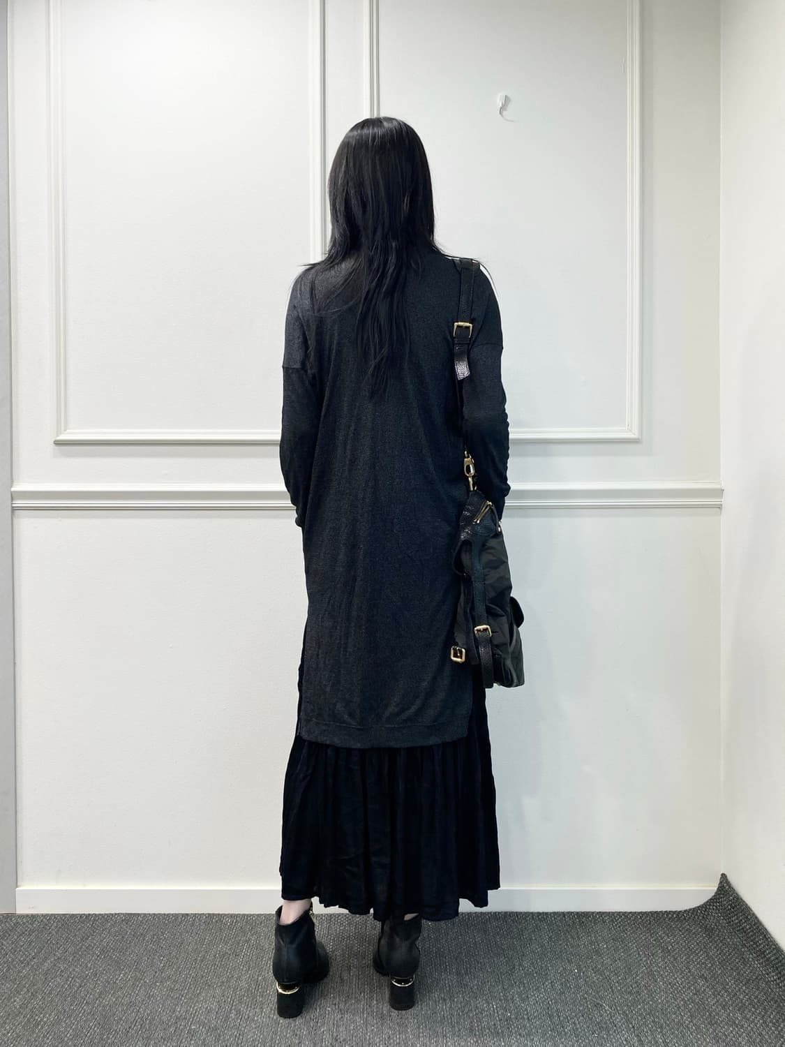 [Chocol Raffine]Minimal Grey Long Cardig 상품이미지4