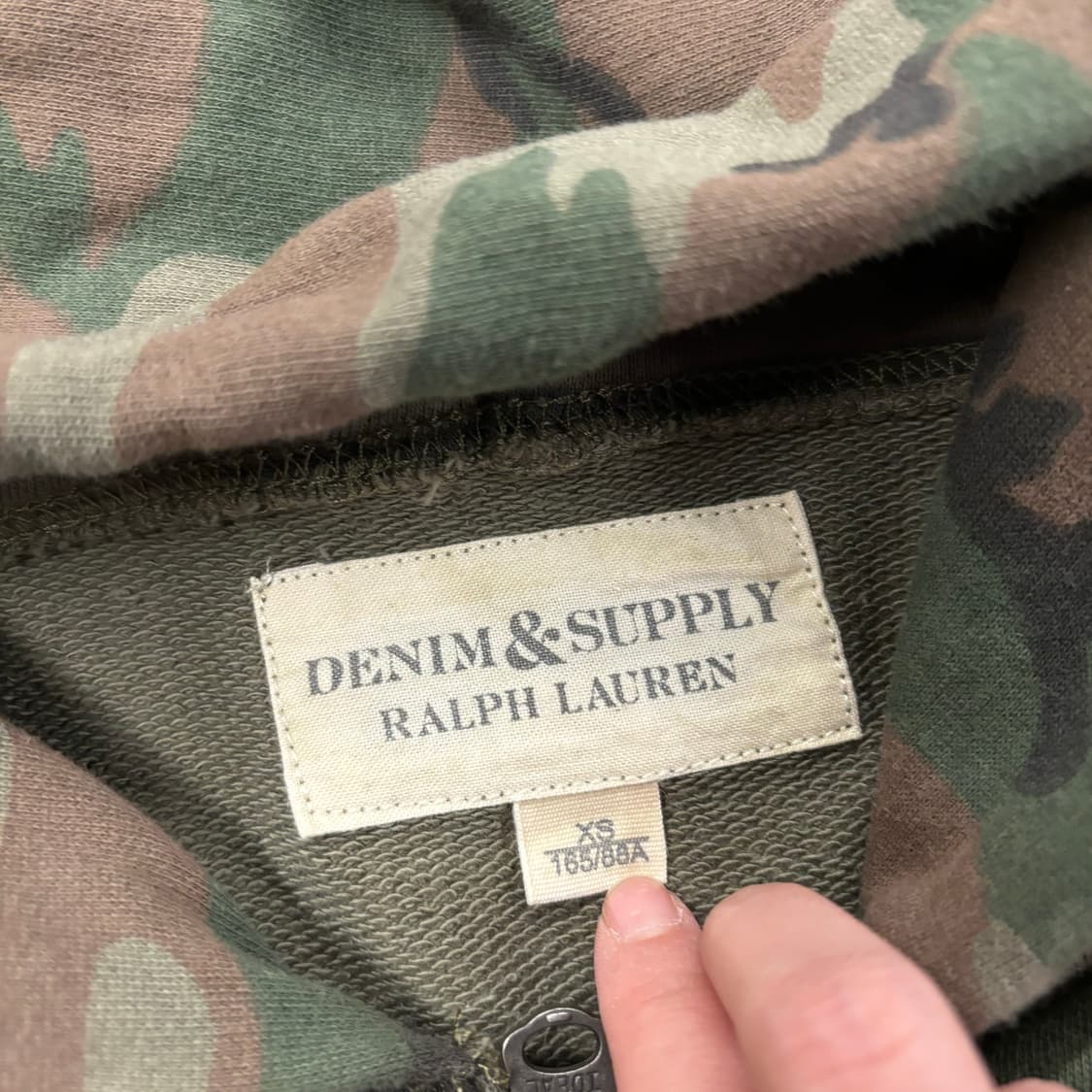 폴로 데님앤서플라이 랄프로렌 밀러티리 카모 카키 초코나무숲 후드집업 상품이미지5