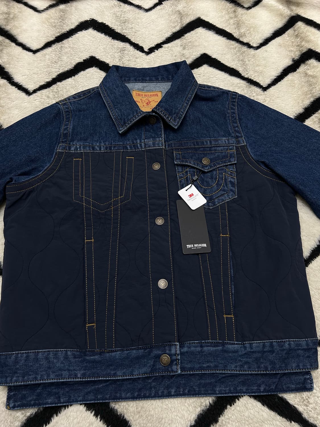 [L]트루릴리전 데님 퀄팅 자켓/인디고 상품이미지3