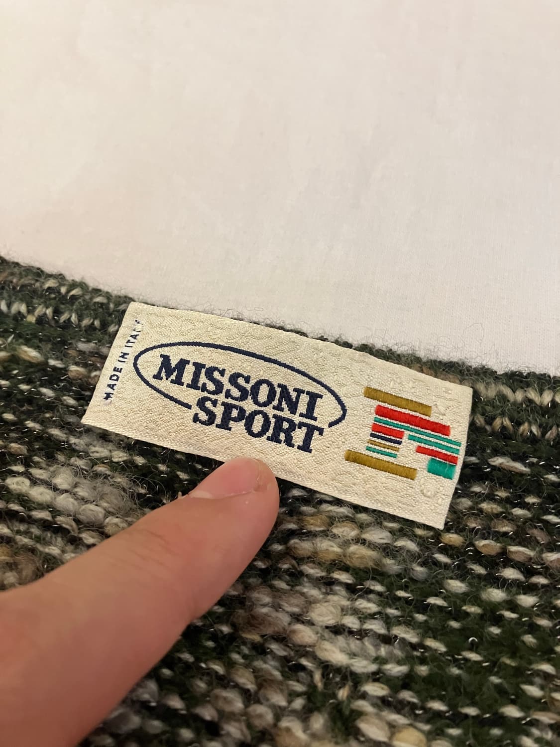 90s 미쏘니 스포츠 멀티패턴 울 니트 상품이미지3