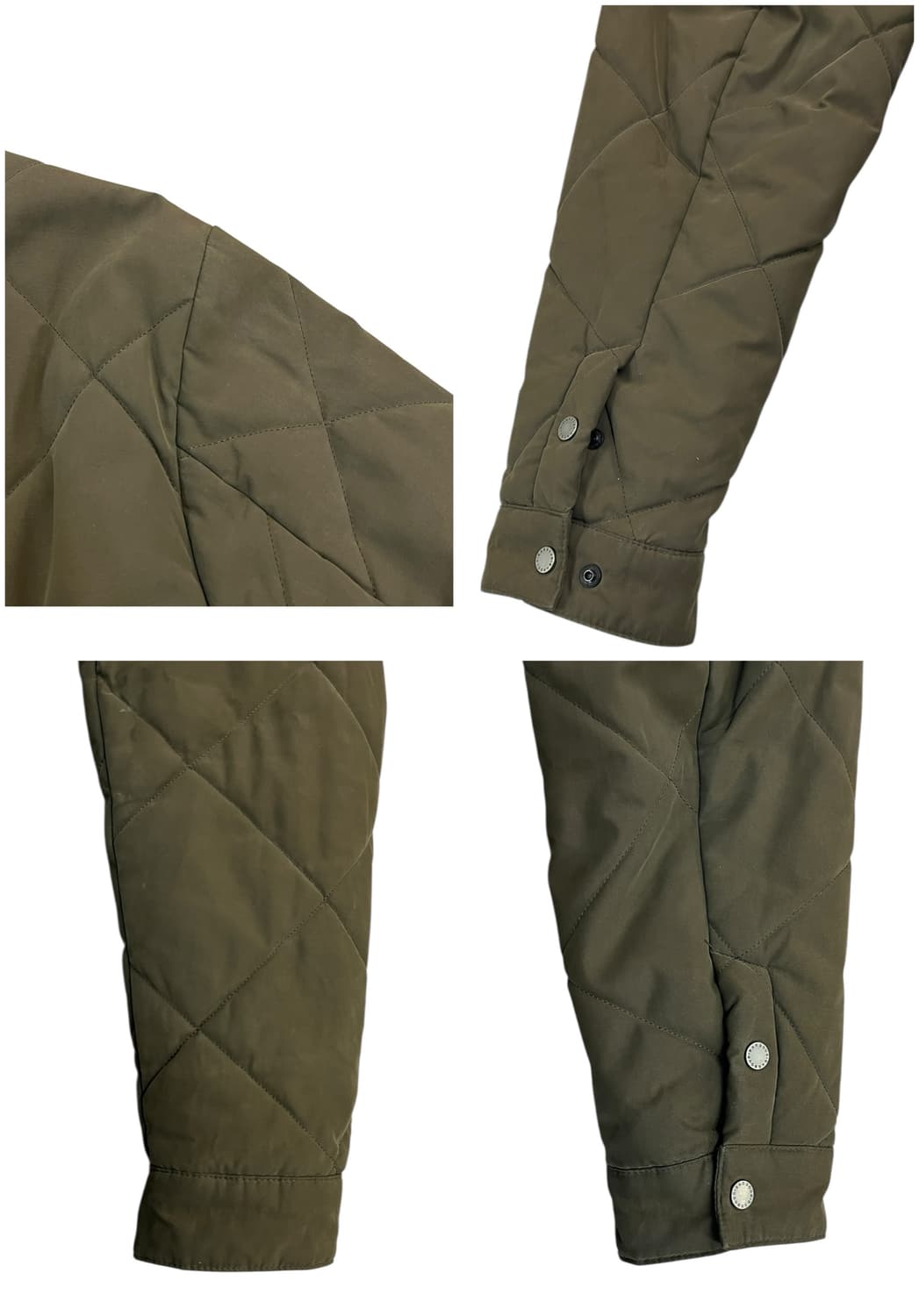 바버 카라 퀄팅 자켓 카키 L #csz2148 상품이미지8