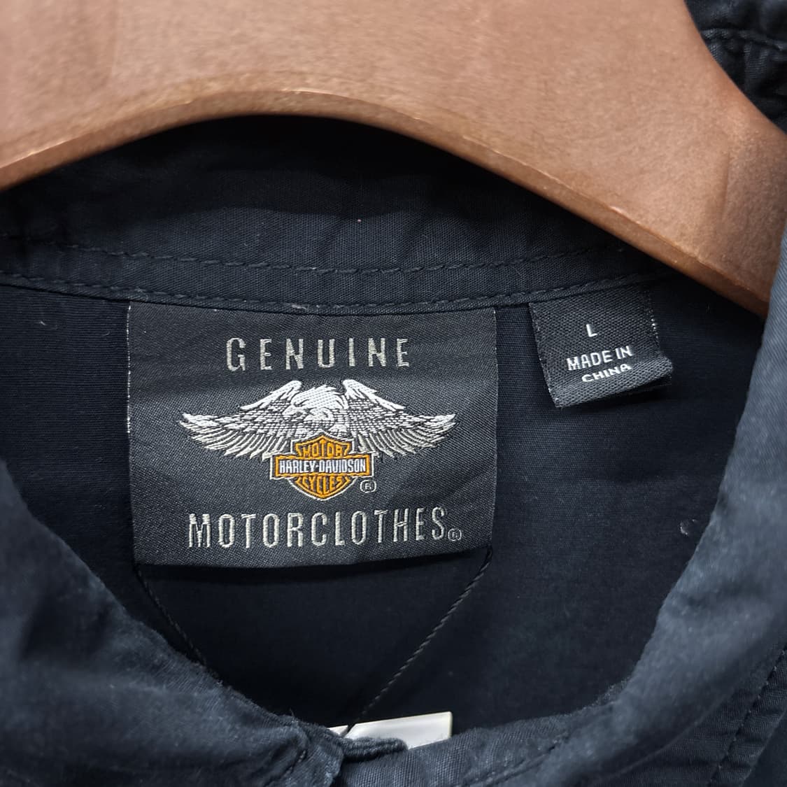 할리데이비슨 실루엣 쉴드로고 라이닝 패턴 워크셔츠 N1068 상품이미지6