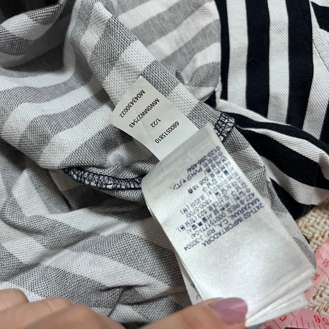 [정품] 타미 블랙 스트라이프 면소재 셔츠 [ XL ] 상품이미지5