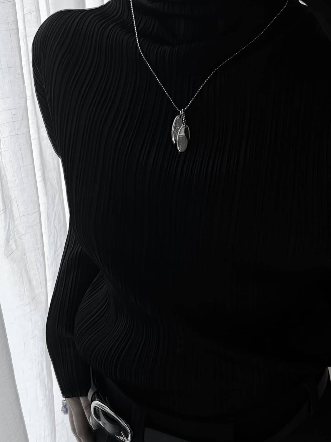 00s Courreges 꾸레쥬 더블 펜던트 목걸이 상품이미지5