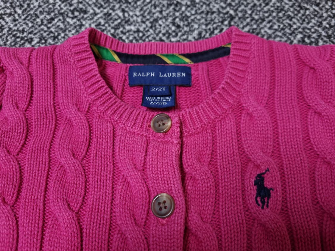 [무료배송][90]폴로 키즈 케이블 니트 가디건 상품이미지5