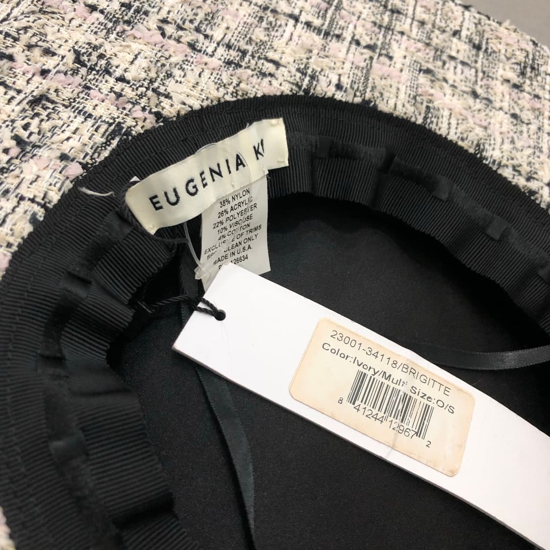 eugenia kim 뉴욕 미국 usa 트위드햇 샤넬스타일 턱끈 모자 상품이미지5