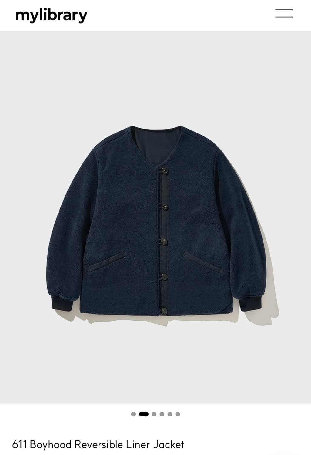 mylibrary&hishander 리버서블 자켓 상품이미지3