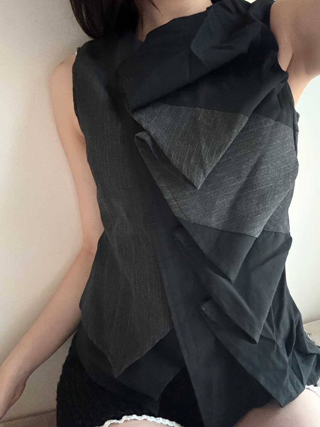 vintage shirring sleeveless 상품이미지1