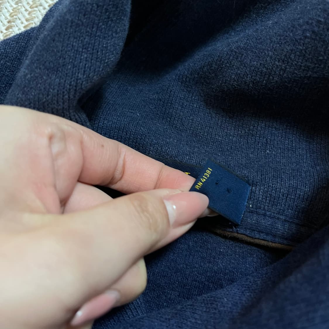 [정품] 폴로 네이비 / 레드포니 숄더 니트 [ L ] 상품이미지5