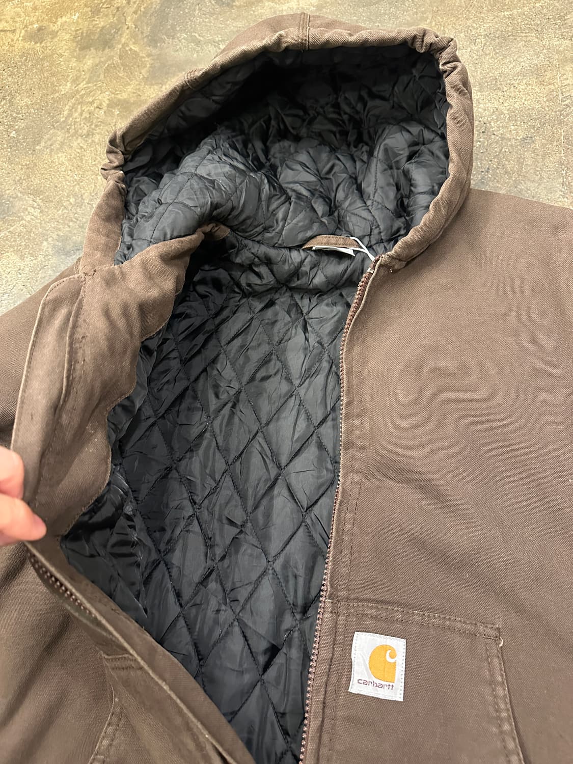 칼하트 kids 브라운 후드 집업 자켓 L 상품이미지5