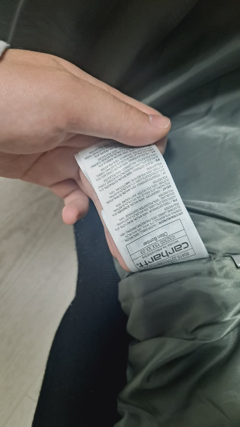 CAHARTT WIP OLTEN BOMBER (BLACK) 올텐 봄버 상품이미지7